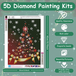 Diamond Painting Kit, 12x16inch Christmas Wall Decor Christmas Tree, 5D Diamond Painting Kit for Adults, Suitable for Wall Decoration, Christmas Decorations Items, No Frame