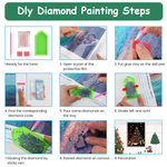 Diamond Painting Kit, 12x16inch Christmas Wall Decor Christmas Tree, 5D Diamond Painting Kit for Adults, Suitable for Wall Decoration, Christmas Decorations Items, No Frame