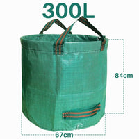 HASTHIP® Heavy Duty Garden Waste Bag, 300L Reusable Leaf & Yard Trash Container, 80 Gallon PP Yard Debris Bag with Reinforced Handles for Lawn, Garden Tool Storage & Organic Waste Collection
