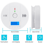 Carbon Monoxide Detector Alarm 85DB Replaceable Battery-Operated Carbon Monoxide Alarm Detectors with Digital Display & LED Lights CO Alarm Device for Kitchen Bathroom (Battery NOT Included)