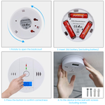 Carbon Monoxide Detector Alarm 85DB Replaceable Battery-Operated Carbon Monoxide Alarm Detectors with Digital Display & LED Lights CO Alarm Device for Kitchen Bathroom (Battery NOT Included)