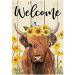 HASTHIP® Diamond Painting Kit, 12x16inch Sunflower Cow Diamond Painting, 5D Diamond Painting Kit for Adults & Kids, Very Suitable for Home Leisure and Wall Decoration, Gift for Kids and Adults