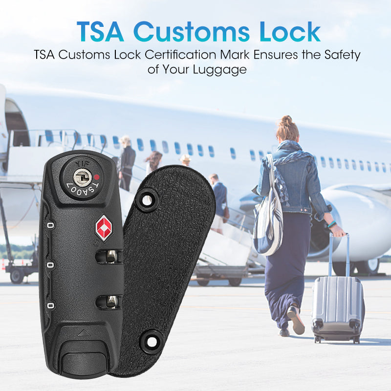 TSA Locks for Luggage, Portable TSA Customs Code Lock, 3-Digit Number Combination Padlock TSA Lock Luggage, TSA007 Approved Zipper Number Lock, Suitcase Travel Bag Code Combination Locks