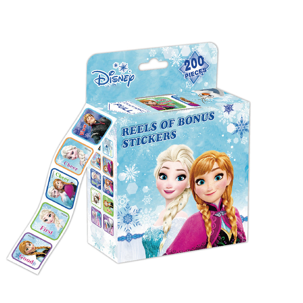 200Pcs Frozen Stickers for Kids Rewards, 0.98-inch Elsa Princess Stickers of 10 Patterns, Party Bag Fillers Boys Girls Teachers as Reward Craft Scrapbooking in Box Gift Set