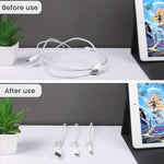 25Pcs Wire Organizer - Cable Organizer Cable Clips, Outdoor Light Wire Clips Self Adhesive Cable Tidy Hooks Organiser Holder for Cable Management, Christmas Hanging Decorations Fairy Light