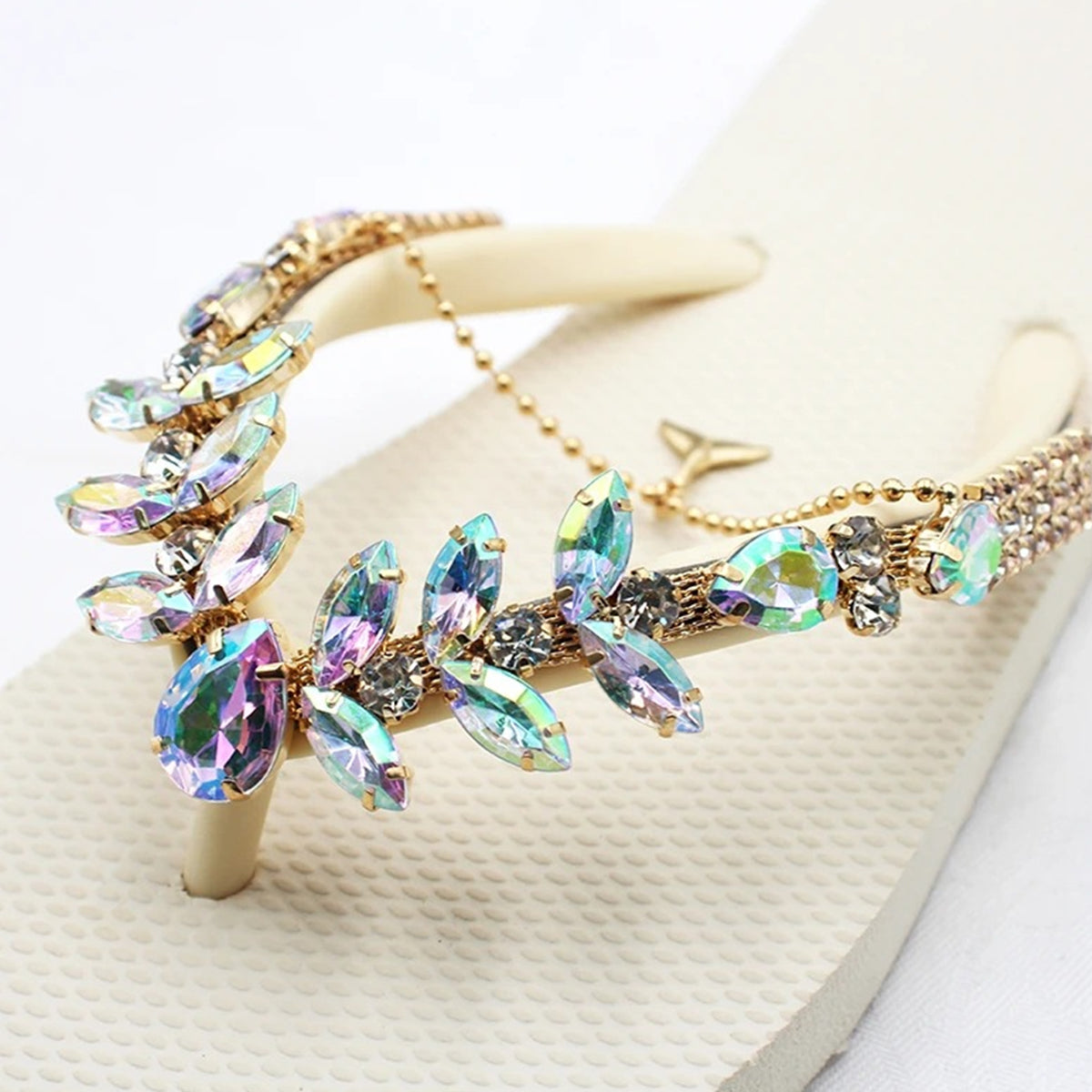 Flip Flop Slippers Shoes Charms Accessories Metal Glitter Rhinestone Decoration Charm DIY Luxury Jewelry Charm for Women Girls Flip Flop