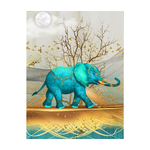 Diamond Painting Kit, 12x16inch Blue Elephant Diamond Painting, 5D Diamond Painting Kit for Adults & Kids, Very Suitable for Home Leisure and Wall Decoration, Gift for Kids and Adults