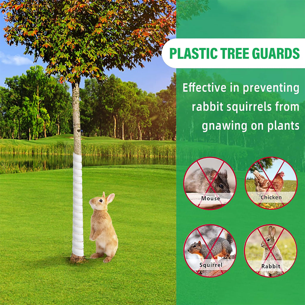 2Pcs Saplings Protector Plastic Tree Guards Tree Branch Protector 15.7 Inches Protector for Saplings Spiral Tube Wraps Saplings Guard Plastic Saplings Tree Guards