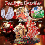 Christmas Tree Resin Mold, DIY Christmas Tree Ornament with Round Hanging Photo Frame Mold & Base Large Christmas Tree Silicone Resin Mold, 8.3 * 6.8 Inches