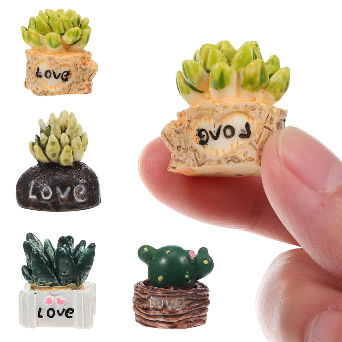 Cactus Micro Landscape Plants, 2.3x2.2cm Desk Topper Artificial House Plants Fake Succulent Plants Fake Succulent Potted Plants Miniature Potted Plant Mini Potted Plants