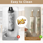 2PCS Mesh Garbage Bag, Mesh Hanging Garbage Bag Dispensers, Reusable and Washable, Hanging Storage Bag Grocery Bags Holder for Kitchen and pantry