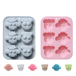 HASTHIP® Silicone Molds for Baking, 6 Cavities Sheep Shape Silicone Cake Mold, Kids Cartoon Animal Charater Candy Mould Silicone Ice Chocolate Mold