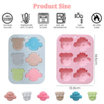 Silicone Molds for Baking, 6 Cavities Sheep Shape Silicone Cake Mold, Kids Cartoon Animal Charater Candy Mould Silicone Ice Chocolate Mold