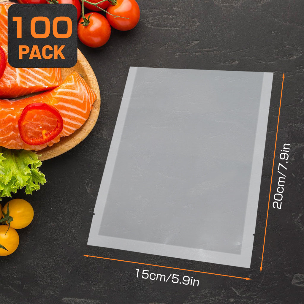 100Pcs Vacuum Sealer Bags, 5.9 x 7.8 Inch Vacuum Sealer Bag, Puncture Resistant Sous Vide Bag, Great for Vac Storage, Meal Prep or Sous Vide, BPA Free