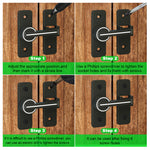 Sliding Door Locks, 180 Degree Heavy Duty Barn Door Lock Hardware with Reflective Strip Mark, Barn Sliding Door Latch Lock Suitable for Garden, Bathroom, Outdoor, Garage, Window (Black)