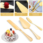 Wedding Cake Knife and Server Set, 3PCS Cake Cutting Set for Wedding, Includes 9.29'' Cake Knife, 8.8'' Cake Server and 6.7" Cake Pie Spatula for Birthday Cake, Pizza, Pie, Party Supplies