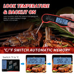 Meat Thermometer Digital for Grilling and Cooking, Waterproof Ultra-Fast Instant Read Food thermometers with Folding Probe Backlight & Calibration for Kitchen, Deep Fry, BBQ, Grill