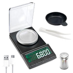 Digital Kitchen Weighing Scale for Home 50g/0.001g Food Weighing Scale for Diet LCD Digital Pocket Scale with Tray Calibration Weight & Tweezer Portable Electronic Kitchen Scale for Jewellery