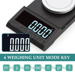 Digital Kitchen Weighing Scale for Home 50g/0.001g Food Weighing Scale for Diet LCD Digital Pocket Scale with Tray Calibration Weight & Tweezer Portable Electronic Kitchen Scale for Jewellery