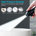 HASTHIP® Shower Head Kit Water-saving Pressurized Shower Head with LCD Temperature 5 Spray Modes Self Adhesive Bathroom Pressurized Shower Head Kit with 1.5m Hose