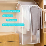 HASTHIP® Wardrobe Hanging Clothes Storage Bag, 43 Inches Hanging Garment Bags for Clothes Garment Protector Rack Cover for Suit, Coat, Gusseted Garment BagBottom Enclosed