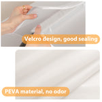 Large Wardrobe Garment Cover 47.2 inches Dust Cover for Clothing Wardrobe Transparent Zipping Garment Cover Hanging Clothes Cover Bottom Enclosed Clothes Protector for Wardrobe