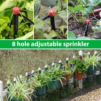 HASTHIP® 30Pcs Drip Irrigation Sprinkler for Home Garden Irrigation, Adjustable Flow Design Ground Insert Dripper, 1/4" Drip Irrigation Nozzles for Watering Plant Flower Cooling System