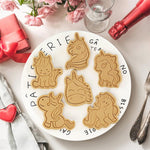 Cookie Molds 6 Piece Unicorn Cookie Molds Unicorn Stamped Embossed Cookie Cutter Mold Party Favor Food Grade PP Unicorn Cookie Molds