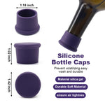 6Pcs Silicone Wine Stoppers Reusable Beer Bottle Cover Wine Bottle Stopper Wine Saver Reusable Silicone Wine Bottle Soft Drink Bottle Cap Food-grade Silicone Cap to Keep Wine Fresh