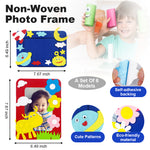 DIY Fabric Photo Frame Accessories Kit 6 Styles Cartoon Photo Frame Kids Decorative Fabric Photo Frame Picture Frame Kids DIY Non-woven Fabric Crafting Photo Frame