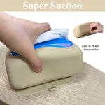 Silicone Tissue Box Strong Suction Cup Tissue Paper Box Desk Tissue Box Wall Mount Tissue Box Under Desk Space Saving Under Desk Tissue Paper Box for Dressing Table, Desk, Office