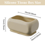 Silicone Tissue Box Strong Suction Cup Tissue Paper Box Desk Tissue Box Wall Mount Tissue Box Under Desk Space Saving Under Desk Tissue Paper Box for Dressing Table, Desk, Office