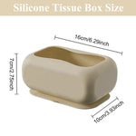 HASTHIP® Silicone Tissue Box Strong Suction Cup Tissue Paper Box Desk Tissue Box Wall Mount Tissue Box Under Desk Space Saving Under Desk Tissue Paper Box for Dressing Table, Desk, Office