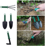 HASTHIP® 10Pcs Gardening Tools for Home Gardening Kit Set Plant Care Including Anti-Rust Trowel Fork with Portable Storage Case - Diwali Gifts for Gardeners