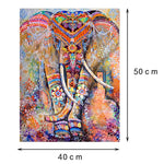 HASTHIP® Colorful Elephants DIY 5D Diamond Painting Full Kits, Full Drill Diamond Painting Kits Crystal Embroidery Pictures Cross Stitch Art Craft for Home Decor (Red)