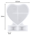 Resin Moulds for Heart Photo Frame, Love Frames Silicone Casting Mould, Epoxy Resin Art Mould for Lover Wedding Birthday Gift DIY Making Clay Crafts