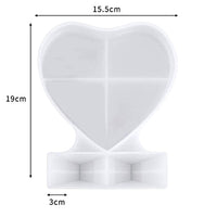 HASTHIP® Resin Moulds for Heart Photo Frame, Love Frames Silicone Casting Mould, Epoxy Resin Art Mould for Lover Wedding Birthday Gift DIY Making Clay Crafts