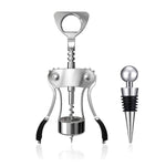 Multifunctional Wing Corkscrew Wine Bottle Opener for All Cork Stoppered and Beer Cap Bottles Luxury Waiter Corkscrew with Stopper Set