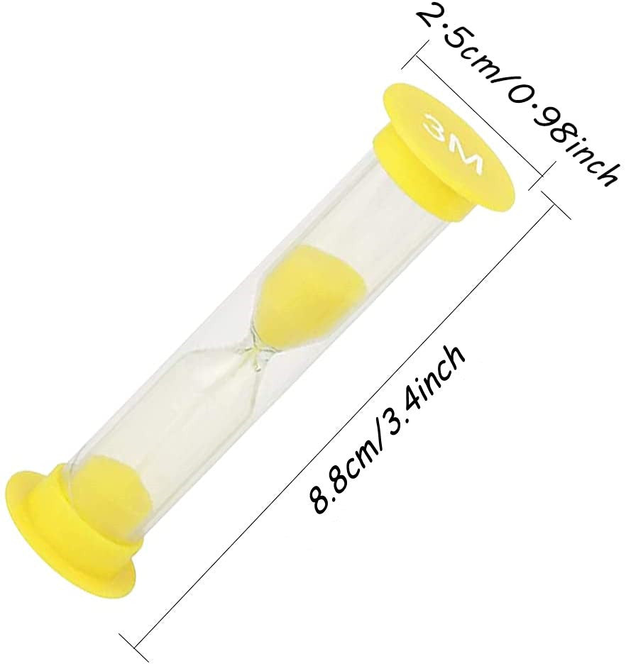 6PCS Small Sand Timer Hourglass Sandglass Sand Clock Timer 30sec / 1min / 2mins / 3mins / 5mins / 10mins(8.8cm High)