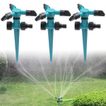 3pcs Garden Sprinkler, 360° Rotating Irrigation Sprinkler,Three-Outlet Lawn Sprinkler Adjustable Jetting Angle, 3000 Sq.Ft Coverage,Gardening Watering Systems