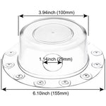 Overflow Drain Cover for Tub, Drain Block, Water Stopper Plug, Bath Essentials for Women, Suction Cup Seal, Best Gifts for Mom, Spa & Bath Accessories, 4" Diameter, Clear