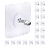 20 Pcs Adhesive Wall Hooks for Hanging, Heavy Duty Screw Free Sticker, Won't Damage Walls, Reusable for Kitchen, Bathroom, Home, Office White Self Adhesive Hooks (16mm)