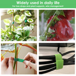 HASTHIP® 10Pcs Plant Tie Strap, Reusable Nylon Garden Tape Rolls Plant Ties, Back to Back Hook and Loop Tape for Tomato Plant Support, Tree Ties, Plant Supports, Cable Organizer, Cable Ties (1m/roll)