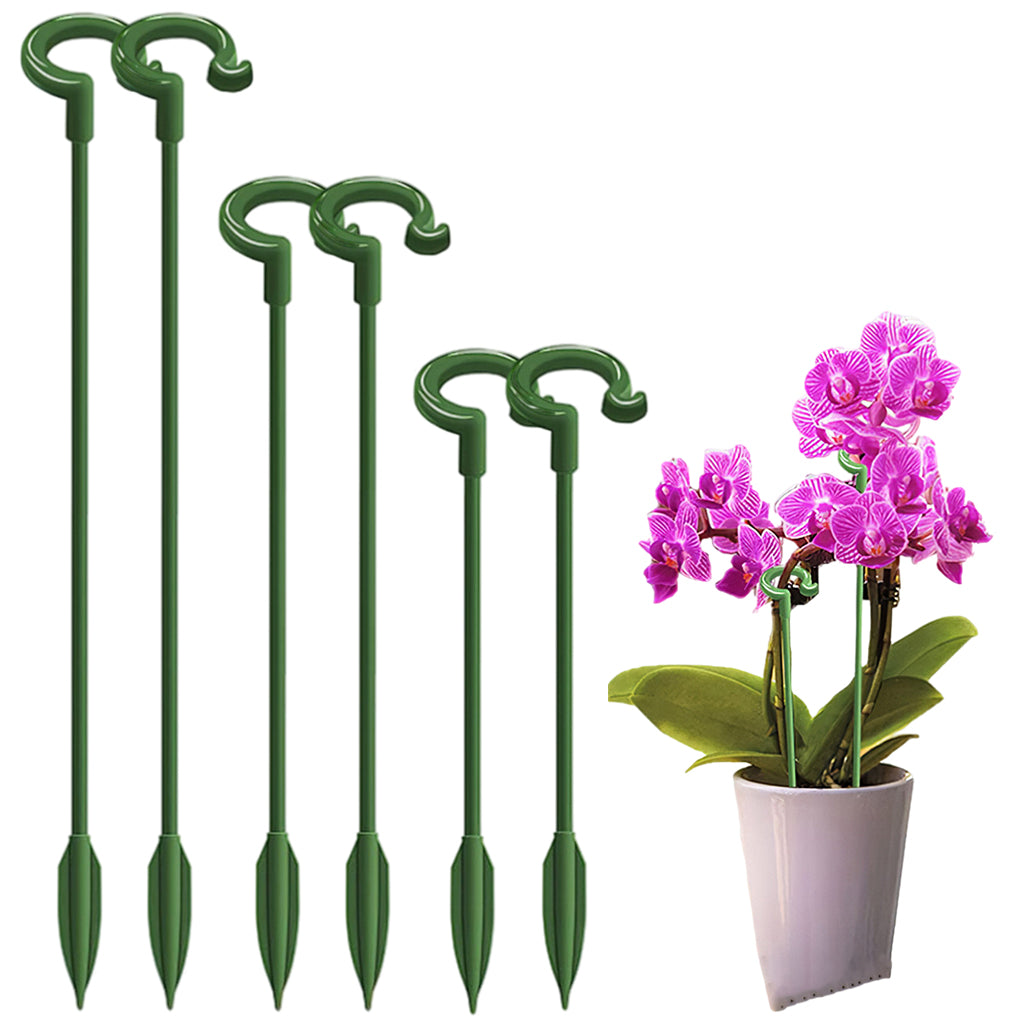 15pcs Plant Stakes Wire Plant Stake Flower Support Stake Rings Plant Support Sticks for Phalaenopsis Orchid Single Stem Flowers, Amaryllis, Peony, Lily