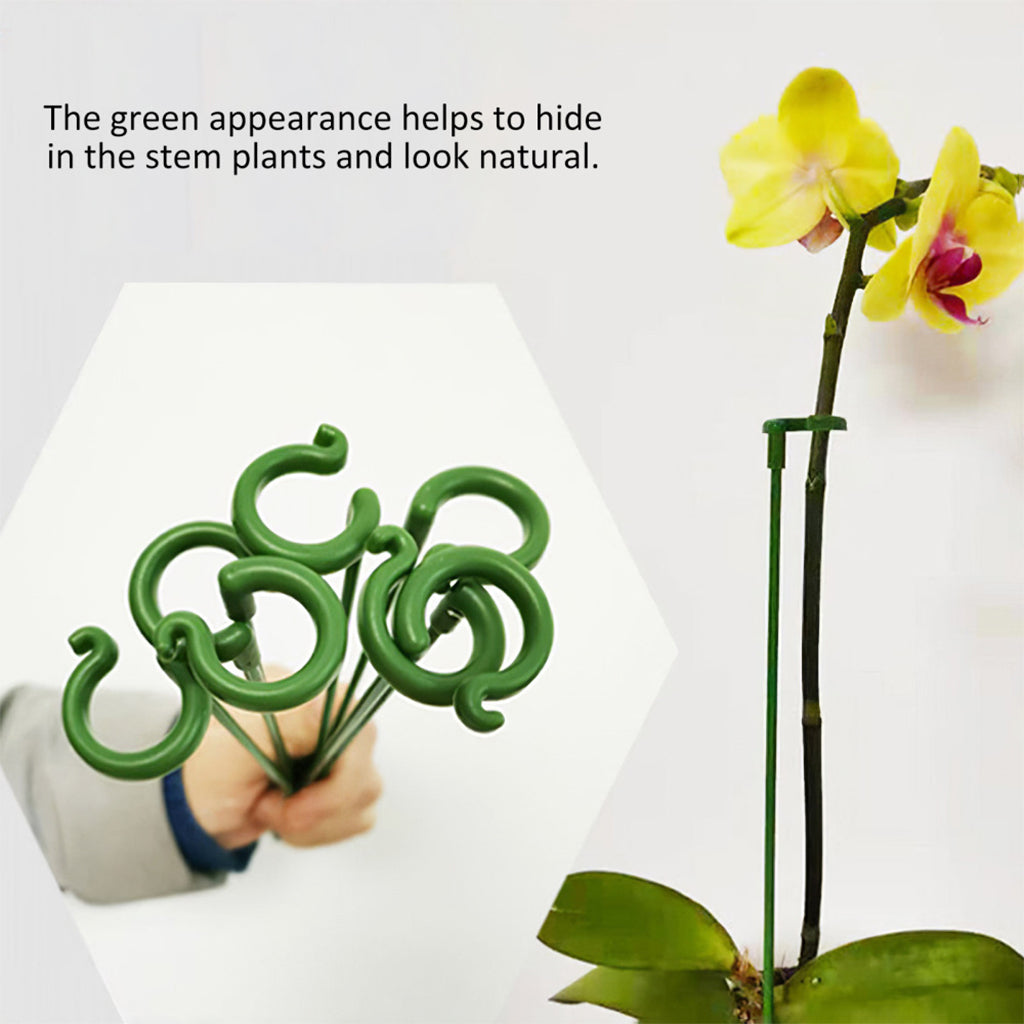 15pcs Plant Stakes Wire Plant Stake Flower Support Stake Rings Plant Support Sticks for Phalaenopsis Orchid Single Stem Flowers, Amaryllis, Peony, Lily