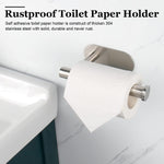 Toilet Paper Holder Self Adhesive, Thicken 304 Stainless Steel Rustproof Adhesive Toilet Roll Holder no Drilling for Bathroom, Kitchen, Washroom, Chrome Finish, 16 * 4.5 * 8.2CM (Silver)