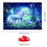 HASTHIP® 5D Diamond Painting Kit, Full Drill Unicorn Diamond Rhinestone Embroidery Pictures Painting by Number Kit, Very Suitable for Home Leisure and Wall Decoration, 30x40cm (Multicolour)