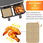 100 Sheet Air Fryer Disposable Paper Liner, 8''*5.5'' Perforated Square Air Fryer Paper, Non-Stick Air Fryer Paper Liners for Large Toaster Oven, Microwave, Frying Pan, Steamer, Airfryer